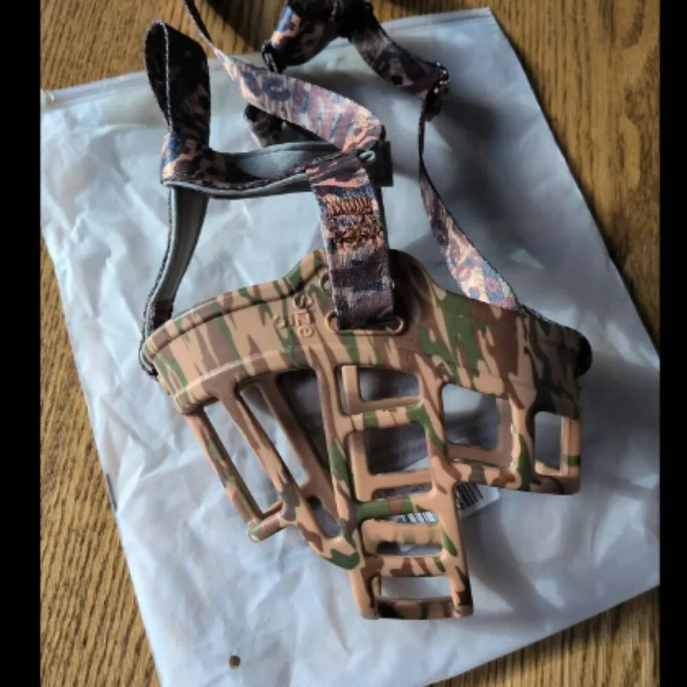 Adjustable Dog Muzzle Silicone Camo Camouflage Size 5 Brand New